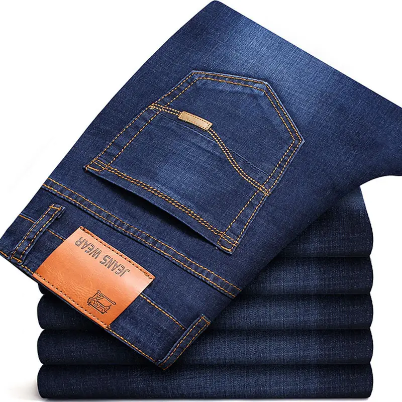 Men Super Stretch Jeans Extra Large Straight Beef Pants - Image 16