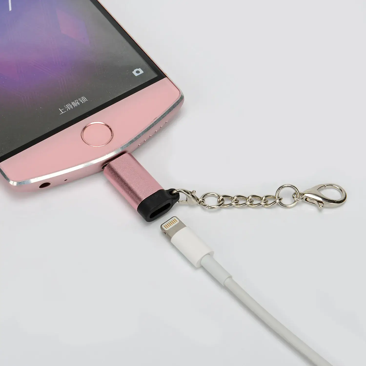 Type-C USB Cable with Chain & Key - Image 2