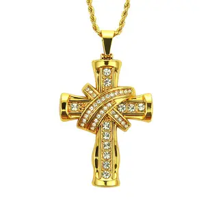 Diamond Encrusted Dollar Rotating Necklace for Men — feature 4