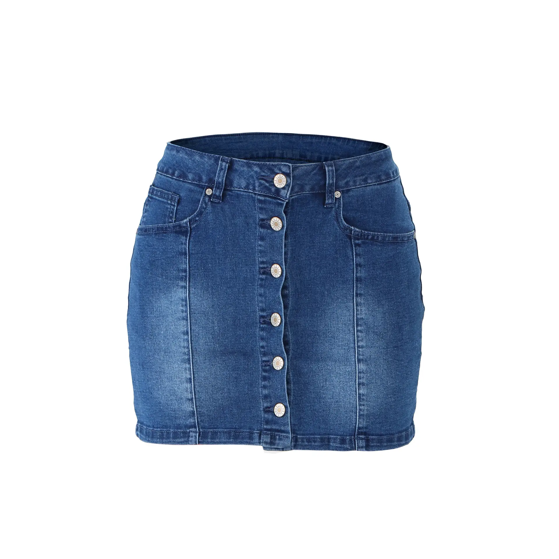 Women French New Style Buttoned Denim Shorts - Image 5