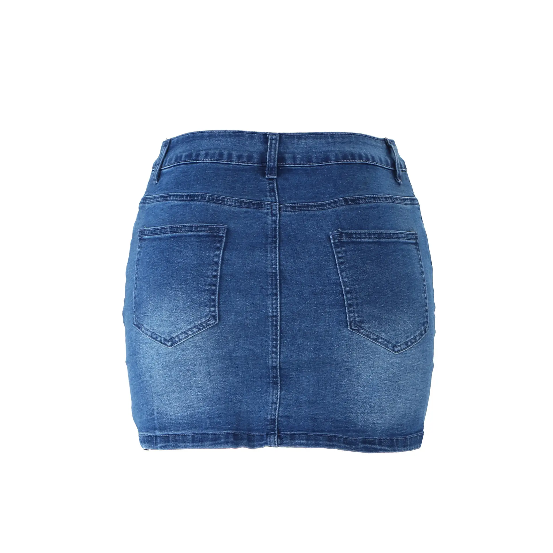 Women French New Style Buttoned Denim Shorts - Image 6