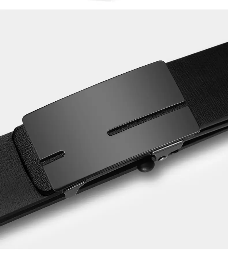 Men's Toothless Automatic Buckle Belt Black
