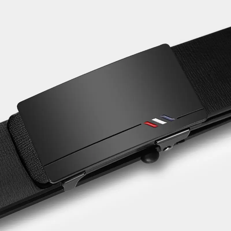 Men's Toothless Automatic Buckle Belt Black