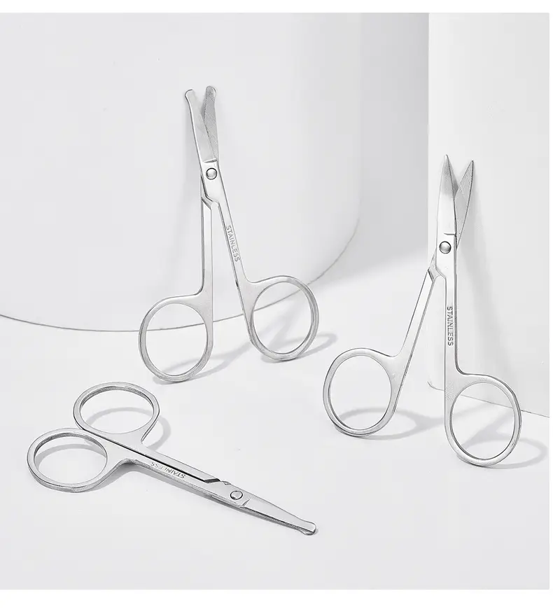 Stainless Steel Eyebrow & Nose Hair Trimmer Scissors — feature 16
