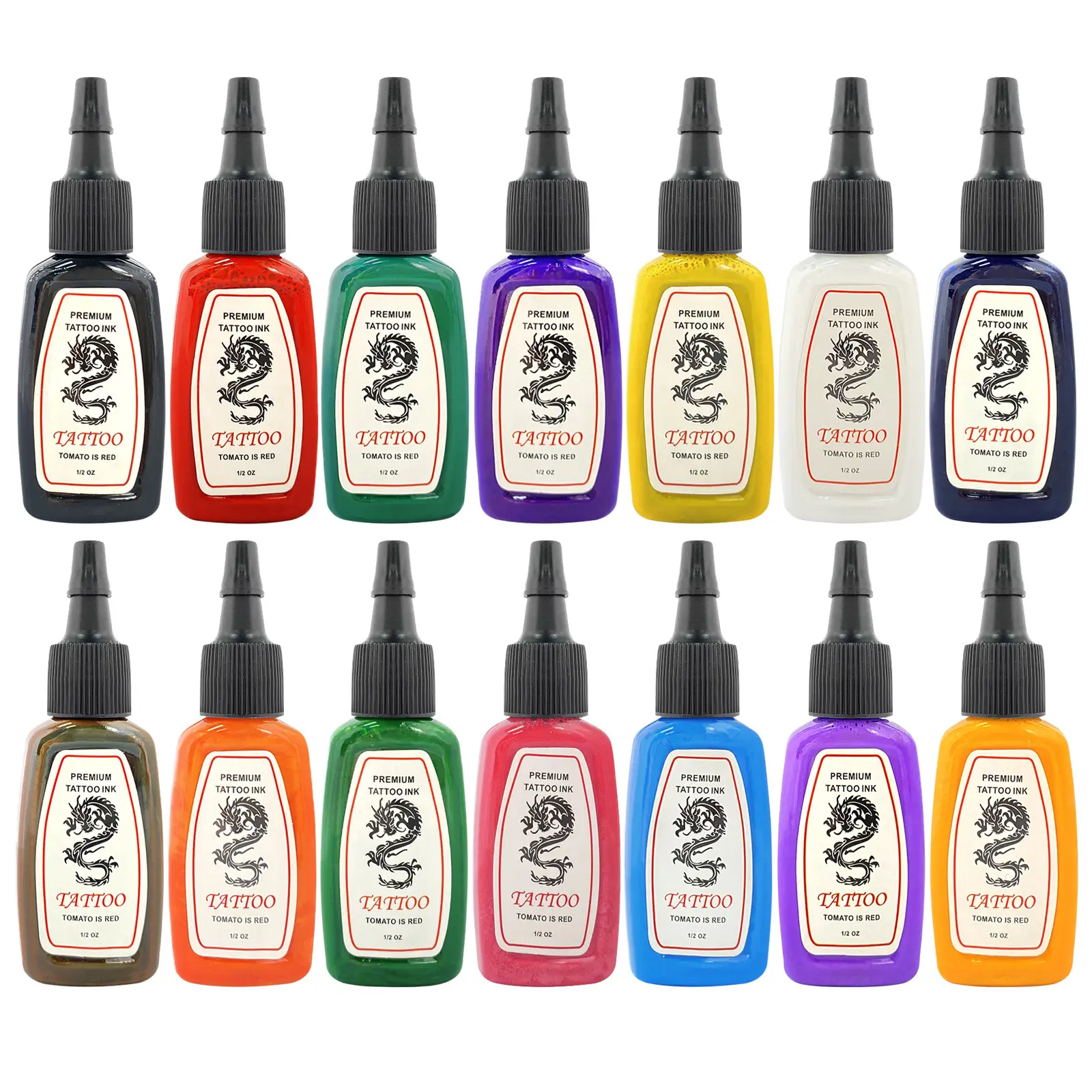 15ml Dragon Tattoo Pigment 7 Colors 14 Color Set - Image 3