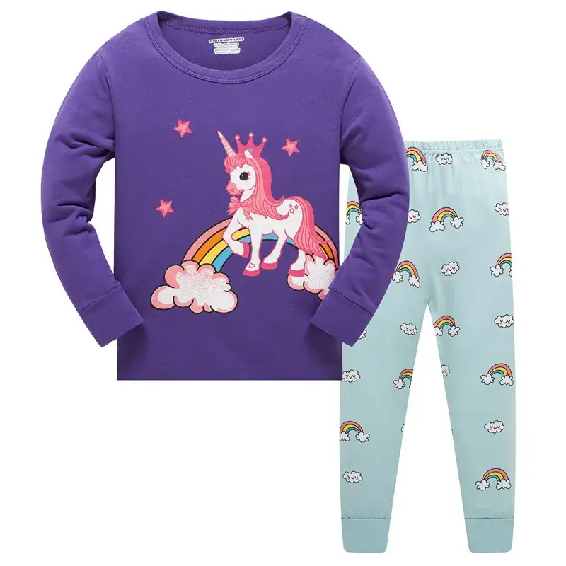 Cotton Lycra Stretch Summer Pajamas for Boys Girls 6 - Image 4