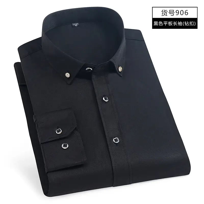 New Men's Blue Buckle Collar Shirt - Image 46