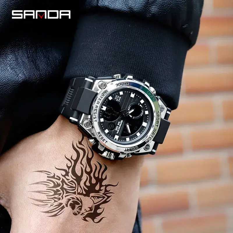 Sanda Special Forces Tactical Watch Men's Multifunctional Sports Adult Outdoor Trendy Intelligent Waterproof Student Electronic Watch