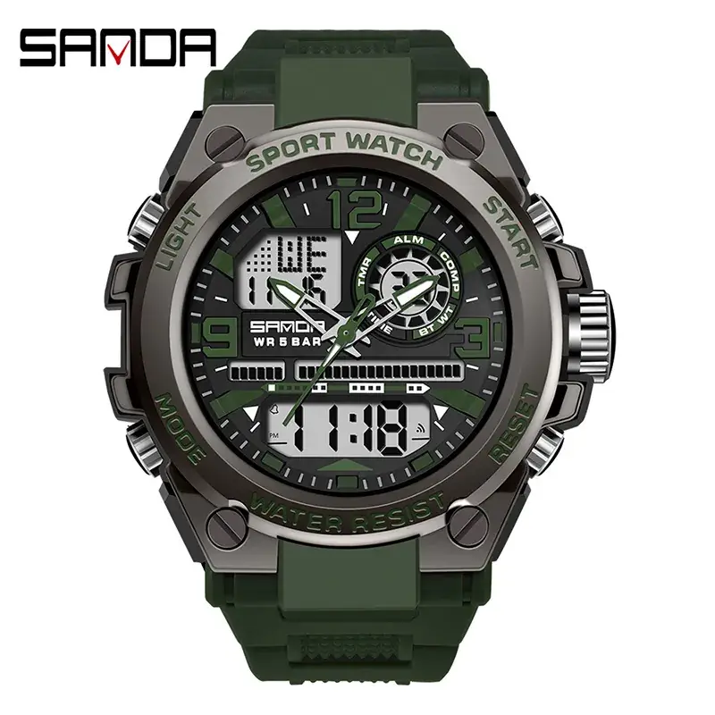 Sanda Special Forces Tactical Watch Men's Multifunctional Sports Adult Outdoor Trendy Intelligent Waterproof Student Electronic Watch