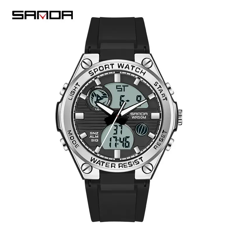 Sanda Special Forces Tactical Watch Men's Multifunctional Sports Adult Outdoor Trendy Intelligent Waterproof Student Electronic Watch