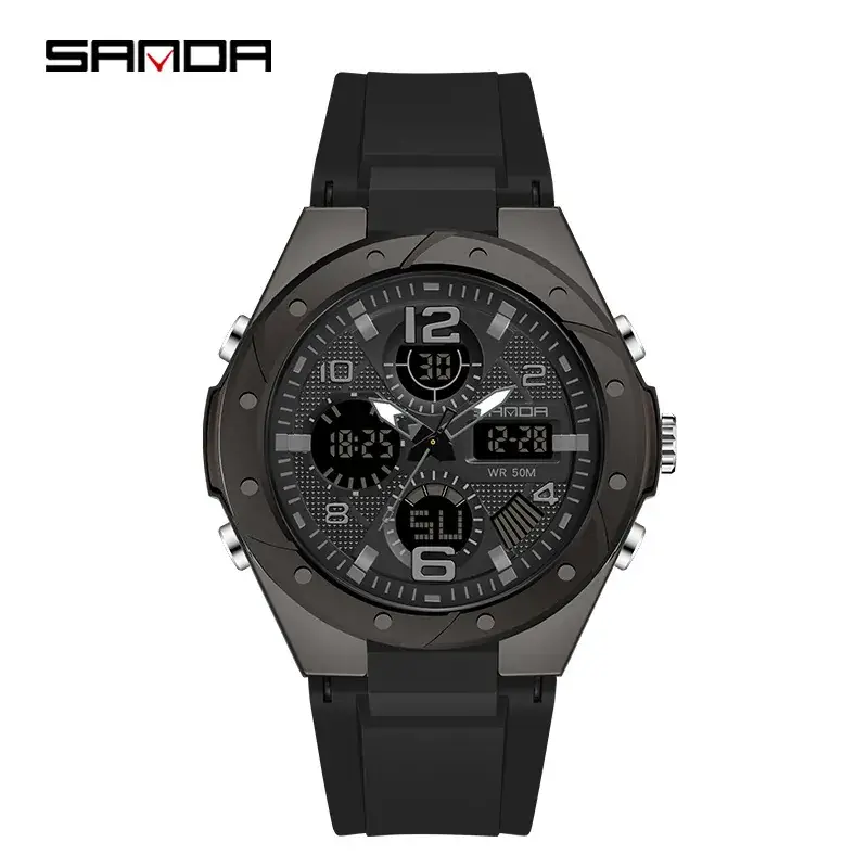 Sanda Special Forces Tactical Watch Men's Multifunctional Sports Adult Outdoor Trendy Intelligent Waterproof Student Electronic Watch