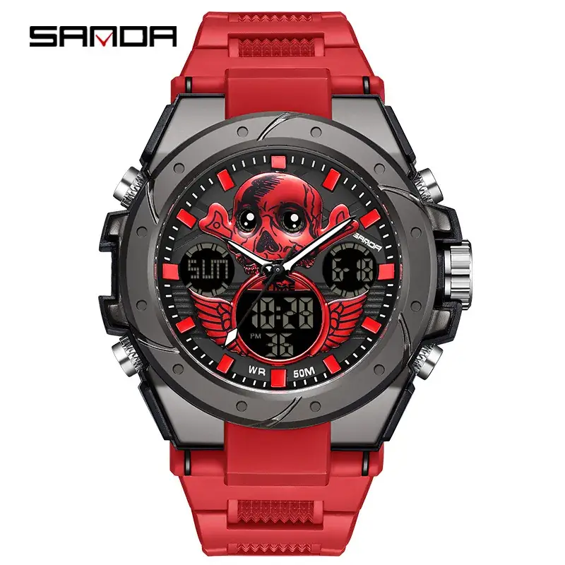 Sanda Special Forces Tactical Watch Men's Multifunctional Sports Adult Outdoor Trendy Intelligent Waterproof Student Electronic Watch