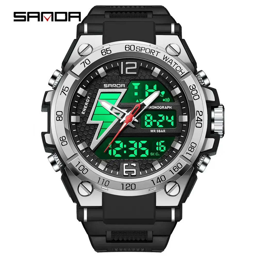 Sanda Special Forces Tactical Watch Men's Multifunctional Sports Adult Outdoor Trendy Intelligent Waterproof Student Electronic Watch