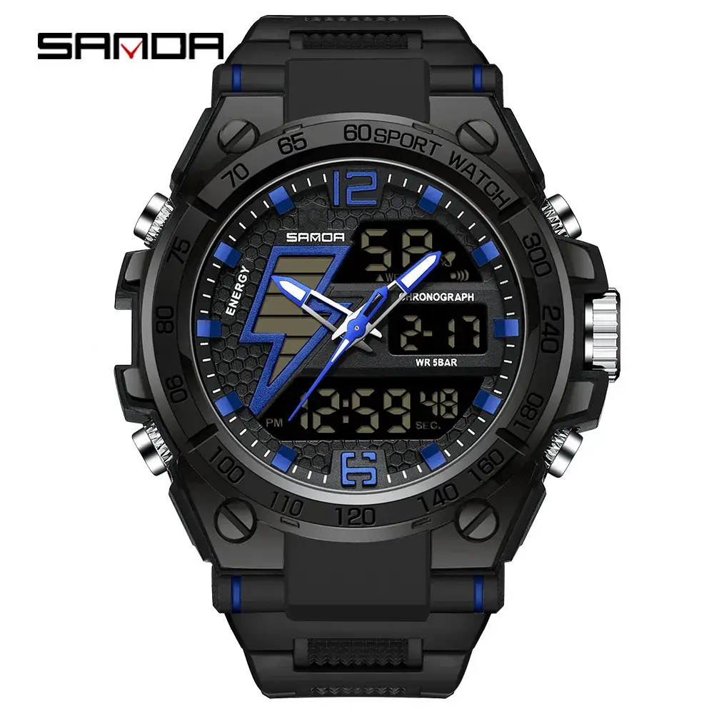 Sanda Special Forces Tactical Watch Men's Multifunctional Sports Adult Outdoor Trendy Intelligent Waterproof Student Electronic Watch