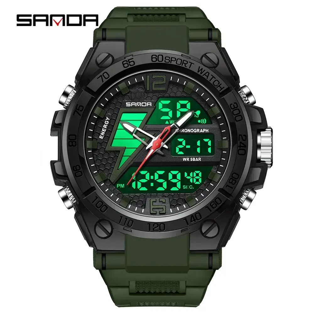 Sanda Special Forces Tactical Watch Men's Multifunctional Sports Adult Outdoor Trendy Intelligent Waterproof Student Electronic Watch
