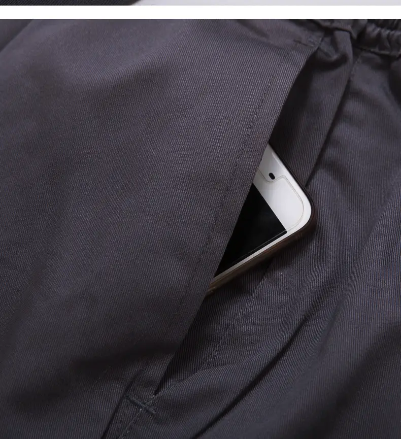 Men's Gray Work Pants Plus Size Loose Breathable — feature 13