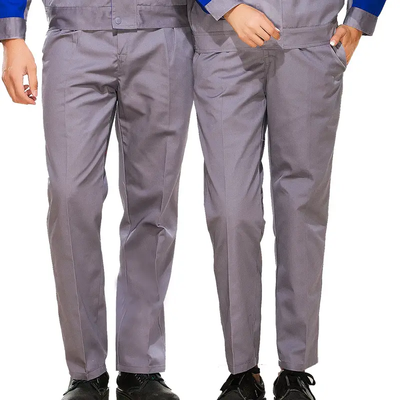 Men's Gray Work Pants Plus Size Loose Breathable - Image 4