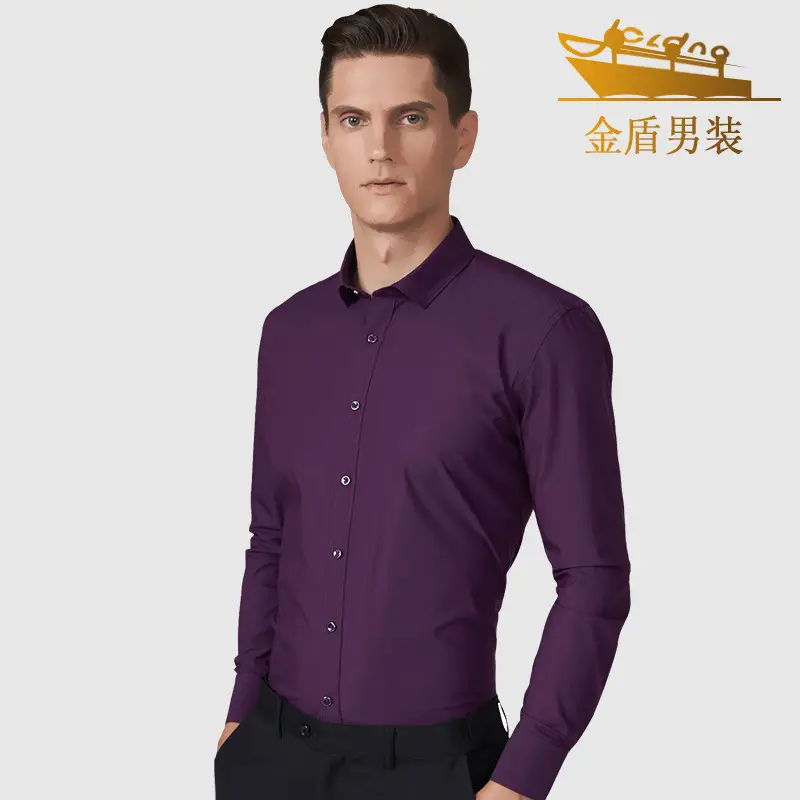 Jindun Bamboo Fiber Light Blue Long Sleeve Shirt - Image 9