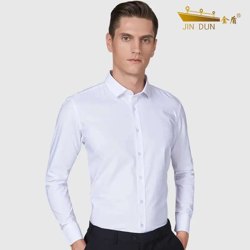 Jindun Bamboo Fiber Light Blue Long Sleeve Shirt - Image 2