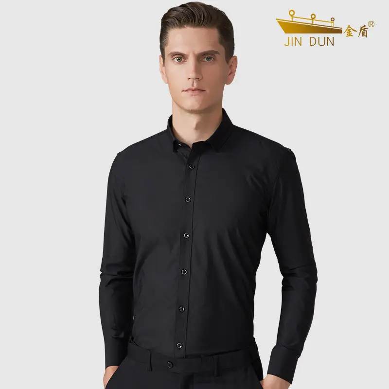 Jindun Bamboo Fiber Light Blue Long Sleeve Shirt - Image 5