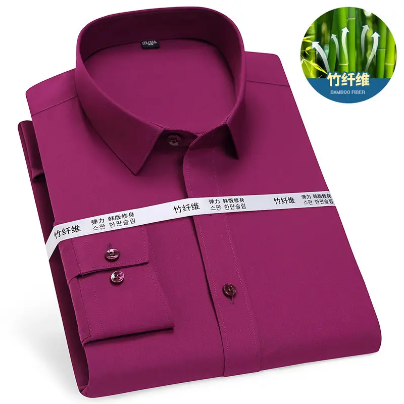 Jindun Bamboo Fiber Light Blue Long Sleeve Shirt - Image 7