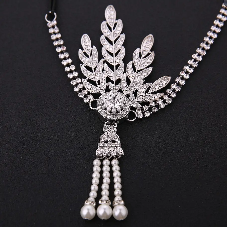 Bridal Pearl Feather Necklace for Women - Image 6