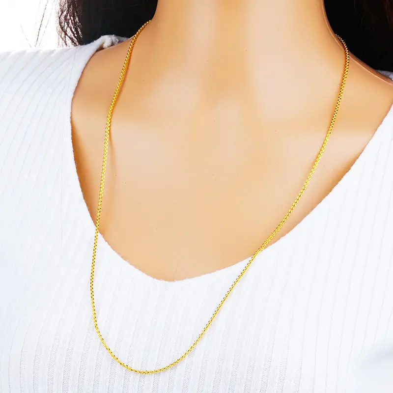 Vietnam Gold Plated Clavicle Necklace 70cm - Image 6