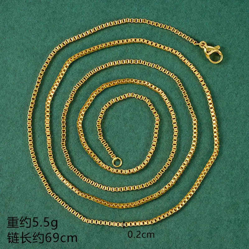Vietnam Gold Plated Clavicle Necklace 70cm - Image 3