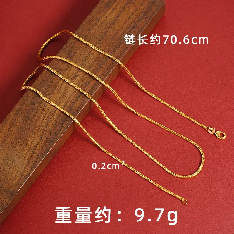 Vietnam Gold Plated Clavicle Necklace 70cm - Image 4