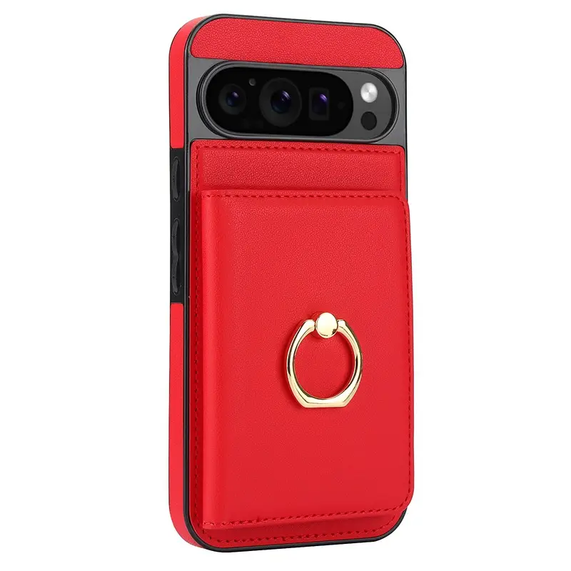 Google 9/9PRO Leather Ring Phone Case Brown - Image 3
