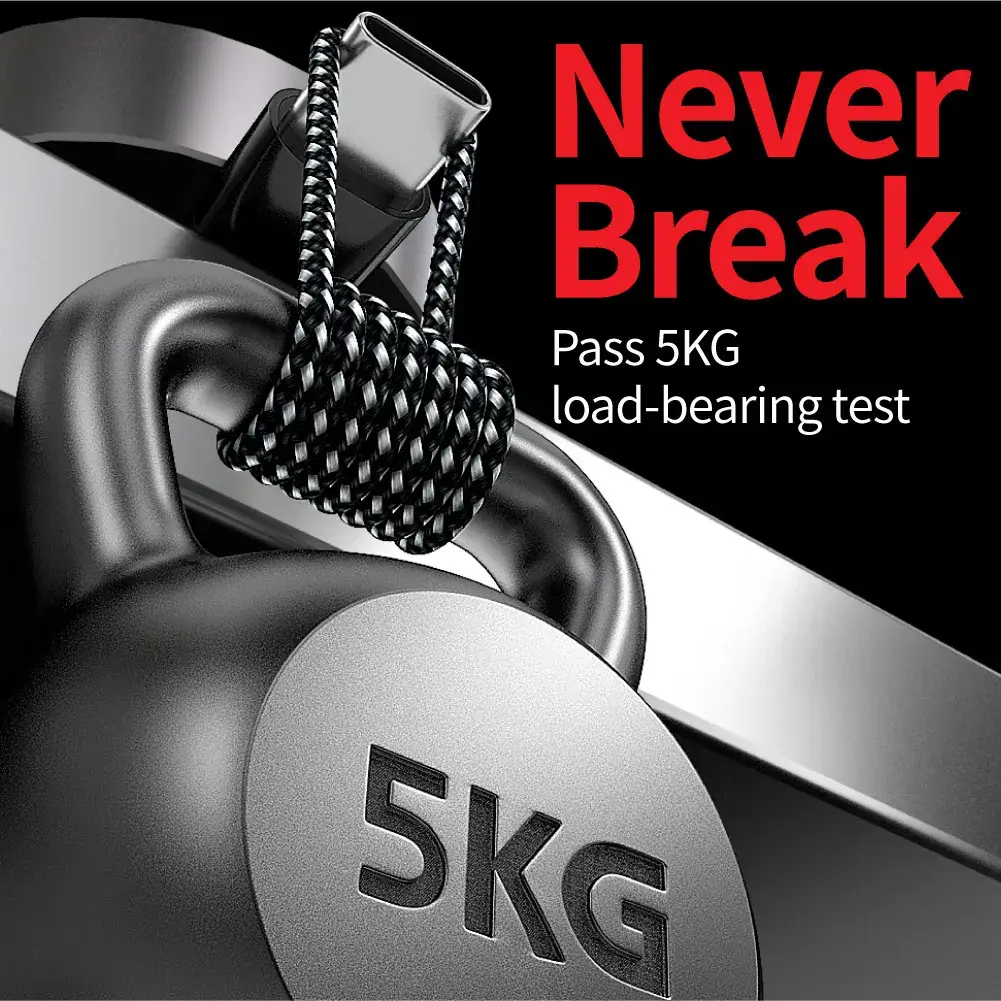 Fast Charging USB to Type-C Cable 3A Nylon Braid - Image 9