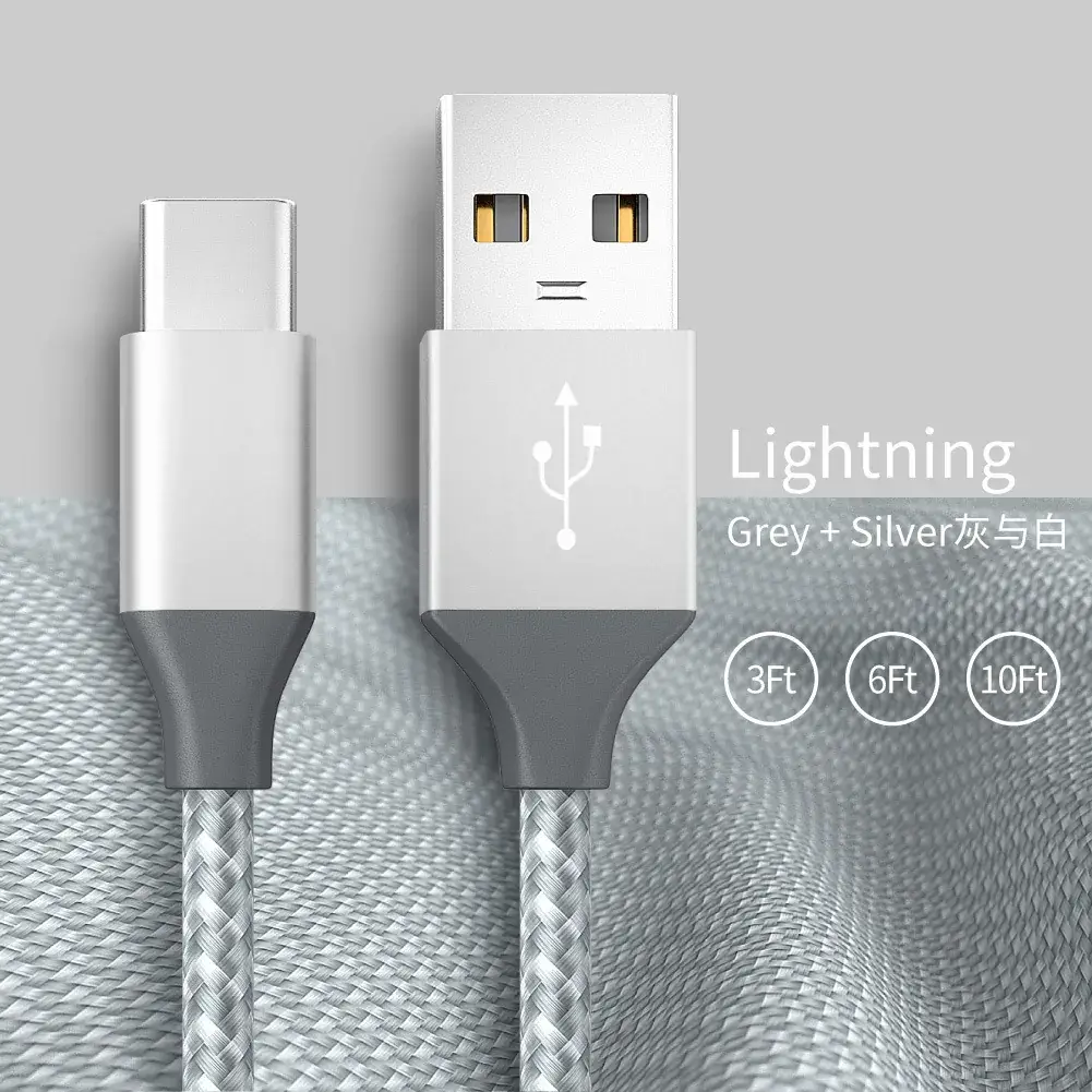 Fast Charging USB to Type-C Cable 3A Nylon Braid - Image 6