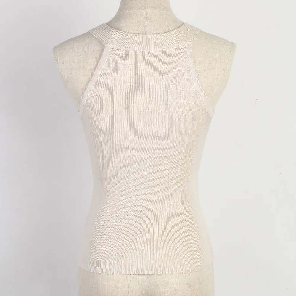 2025 Black Elastic Slim Vest for Women - Image 8