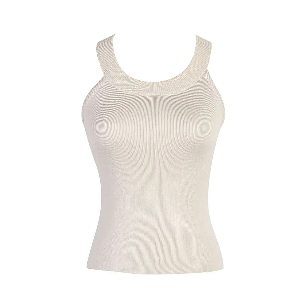 2025 Black Elastic Slim Vest for Women - Image 3