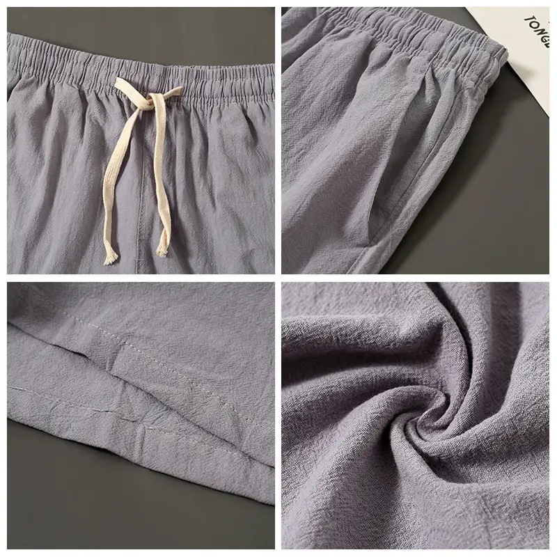 Men's All-Cotton Summer Shorts Gray 2025 - Image 11