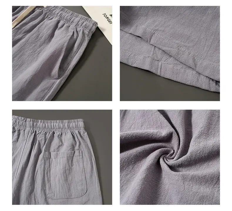 Men's All-Cotton Summer Shorts Gray 2025 — feature 11