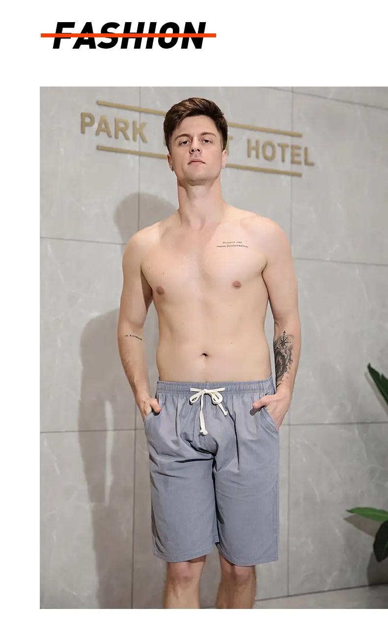 Men's All-Cotton Summer Shorts Gray 2025 — feature 15