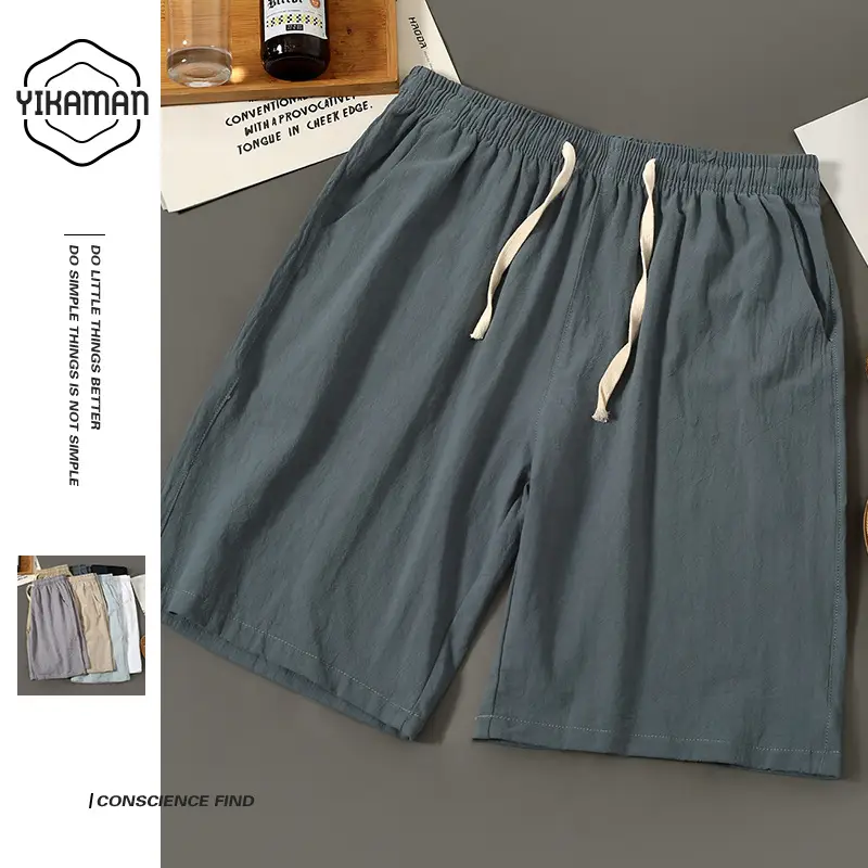Men's All-Cotton Summer Shorts Gray 2025 - Image 3