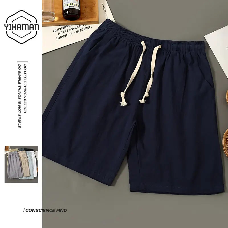 Men's All-Cotton Summer Shorts Gray 2025 - Image 5