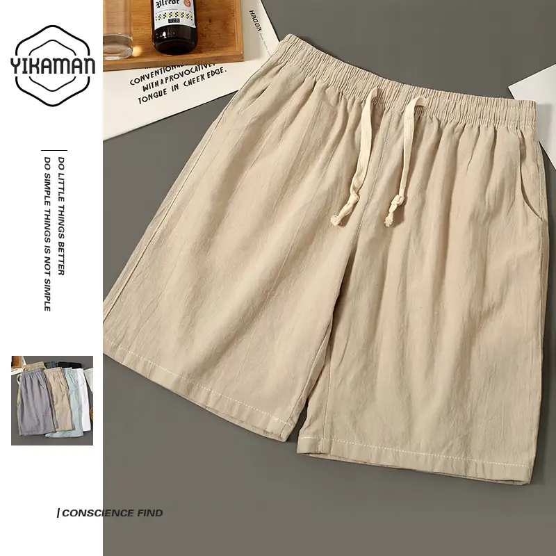Men's All-Cotton Summer Shorts Gray 2025 - Image 7