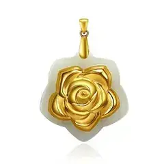 4D Pure Gold Jade Tiger Pendant Necklace — feature 3