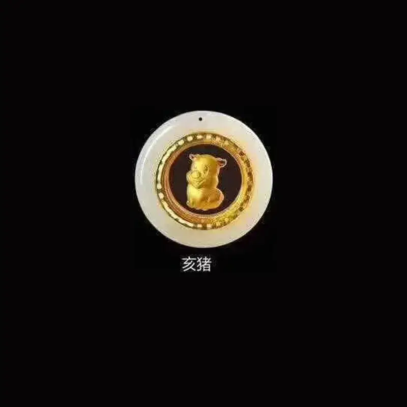 4D Pure Gold Jade Tiger Pendant Necklace - Image 12