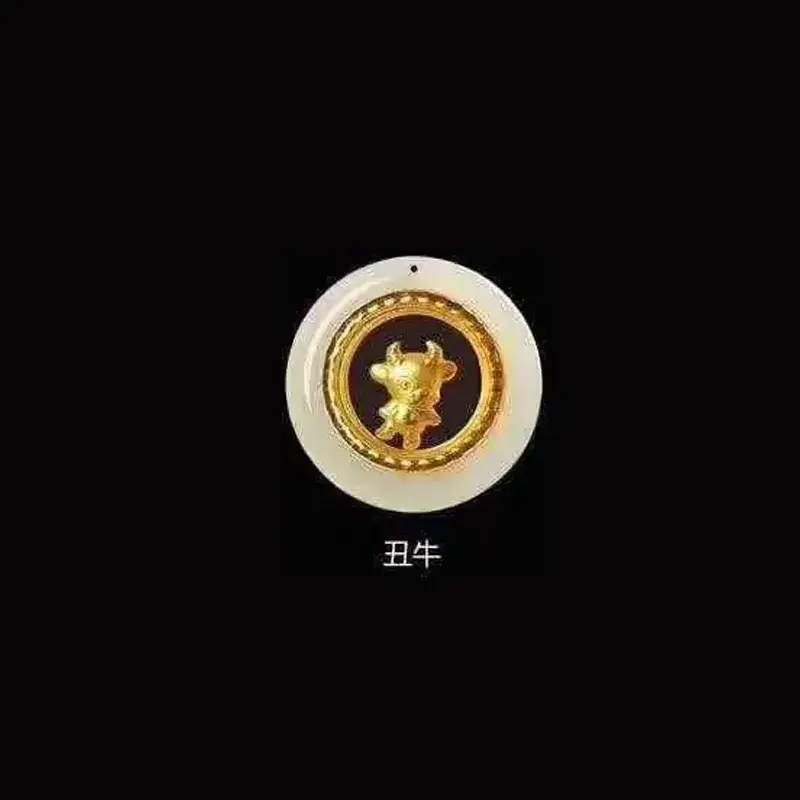 4D Pure Gold Jade Tiger Pendant Necklace - Image 2