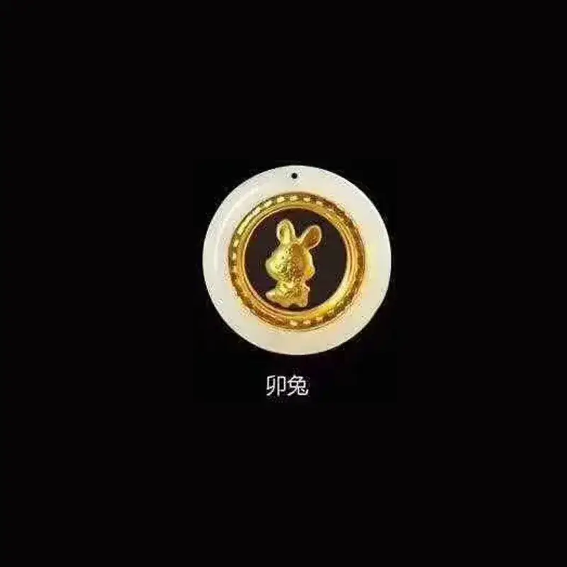 4D Pure Gold Jade Tiger Pendant Necklace - Image 4