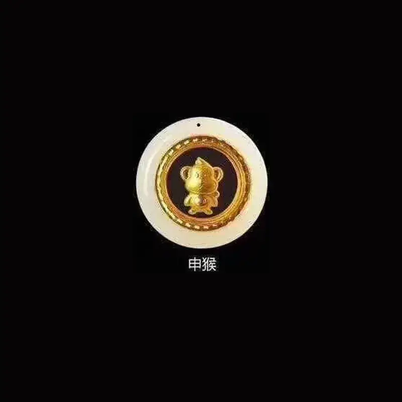 4D Pure Gold Jade Tiger Pendant Necklace - Image 9