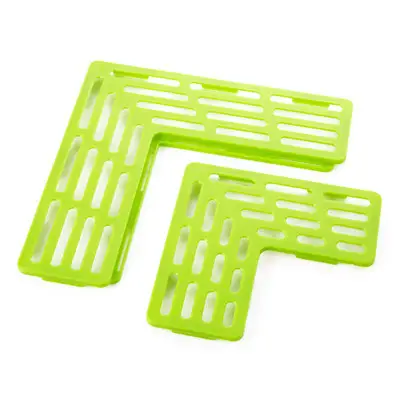 L-Shape Kitchen Sink Drain Filter Pad Set