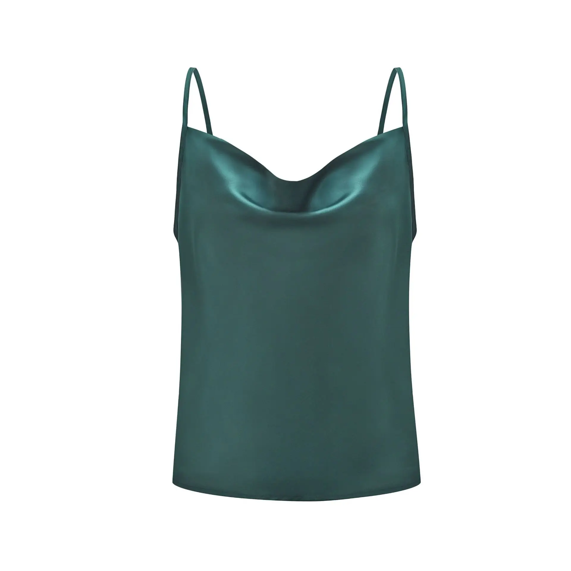 Women's Green Satin Camisole Vest 2023 - Image 16