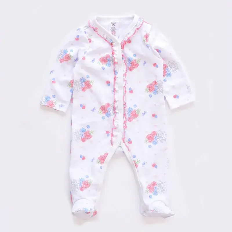 Baby Pink Lace One-Piece Romper Jumpsuit for Newborns - Image 2