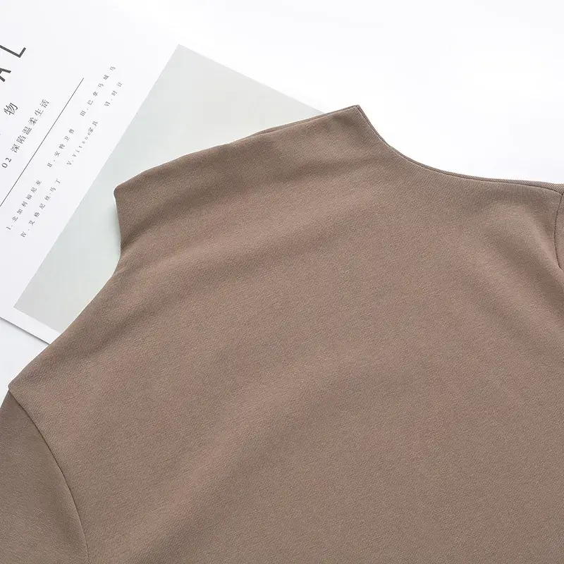 Women's Black Long Sleeve T-Shirt Solid Color 2025 — feature 18