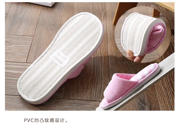 Factory Direct Delivery of Custom-Made New Home Slippers, Linen Cotton Slippers, Home Slippers for Wooden Floors, Men's and Women's Indoor Slippers — feature 13